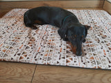 Kombi Hundedecke "Daria" Dreiecke, rosa/dunkelgrau (Baumwolle/Softshell)
