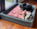 Kuschelfleece Hundedecke Anker, rot