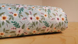 Kombi Hundedecke Blumen/dunkelgrau (Kuschelfleece/Kuschelfleece)