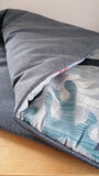 Kombi Hundedecke "Wally" Wal/navy (Baumwolle/Softshell)