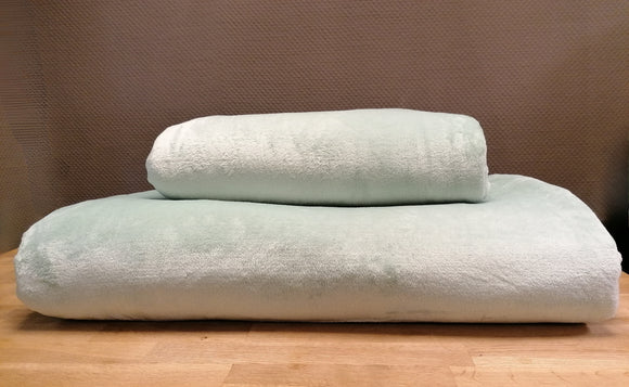 Kuschelfleece Hundedecke Uni - Mint 100x150cm