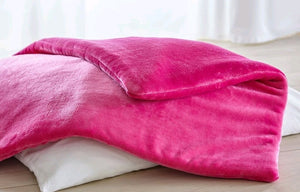 Kuschelfleece Hundedecke Uni - Pink