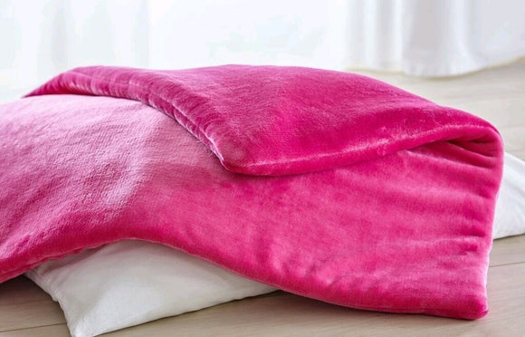 Kuschelfleece Hundedecke Uni - Pink