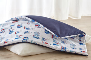 Kombi Hundedecke "Mara" Maritim/dunkelblau (Baumwolle/Softshell)