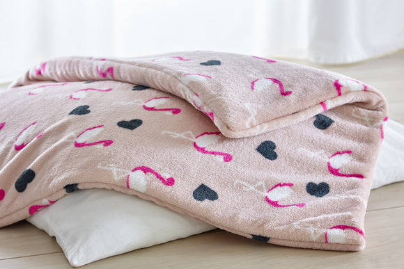 Kuschelfleece Hundedecke Flamingo, rosa