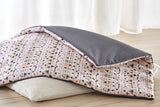 Kombi Hundedecke "Daria" Dreiecke, rosa/dunkelgrau (Baumwolle/Softshell)