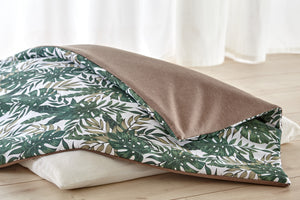 Kombi Hundedecke "Mo" Monstera, taupe (Baumwolle/Softshell)