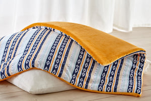 Kombi Hundedecke "Eric" Ethno/ocker (Kuschelfleece/Kuschelfleece)